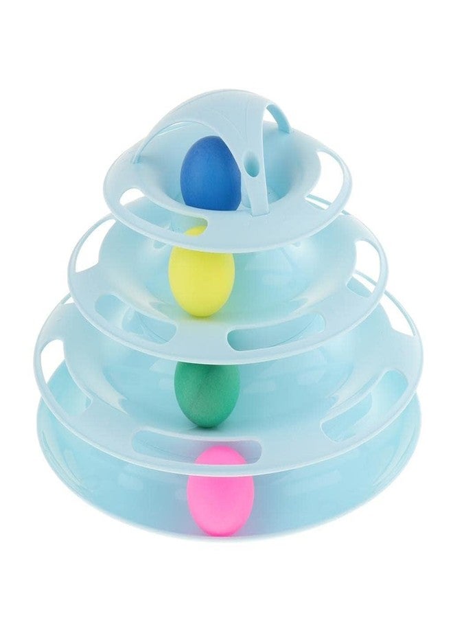 KittuPet Four Layers Pet Cat Toys Turntable Intelligence Training Ball Tray Cat Tower Color May Vary 1 pcs - Image 1